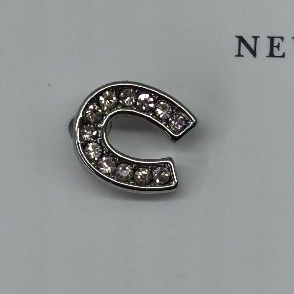 NWT Kate Spade Silver Horseshoe Studs